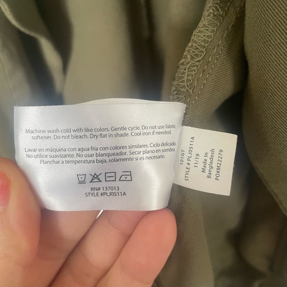 Peace & Pearls Olive Green Jacket Size S - Picture 6 of 9